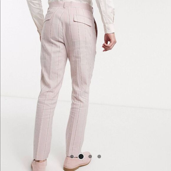 Pink Striped Linen Suit - Picture 4 of 8